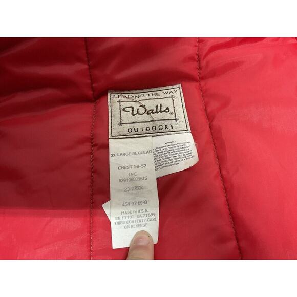 Walls Outdoors Men's 2XL Quilted Work Jacket Zipper Front Distressed - Picture 14 of 16